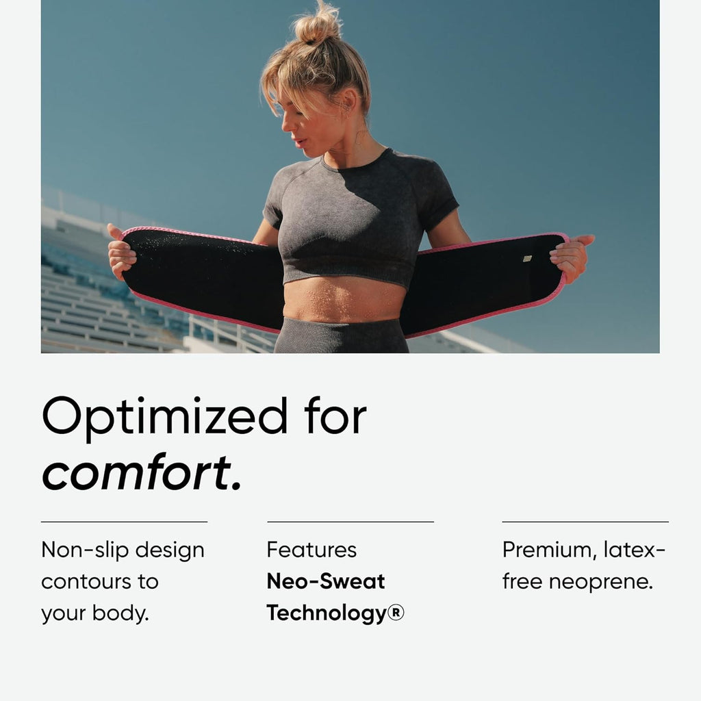 Sports Research® Sweet Sweat Waist Trimmer Pro Series - Shapewear Fitness Belt w/Adjustable Straps for a Tighter Support