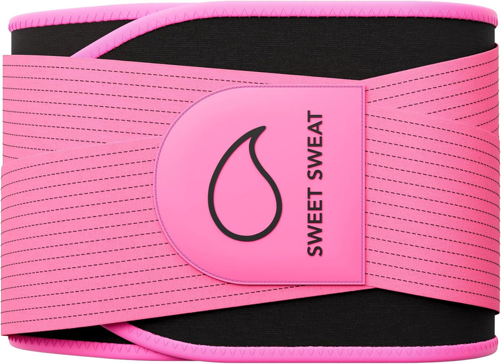 Sports Research® Sweet Sweat Waist Trimmer Pro Series - Shapewear Fitness Belt w/Adjustable Straps for a Tighter Support