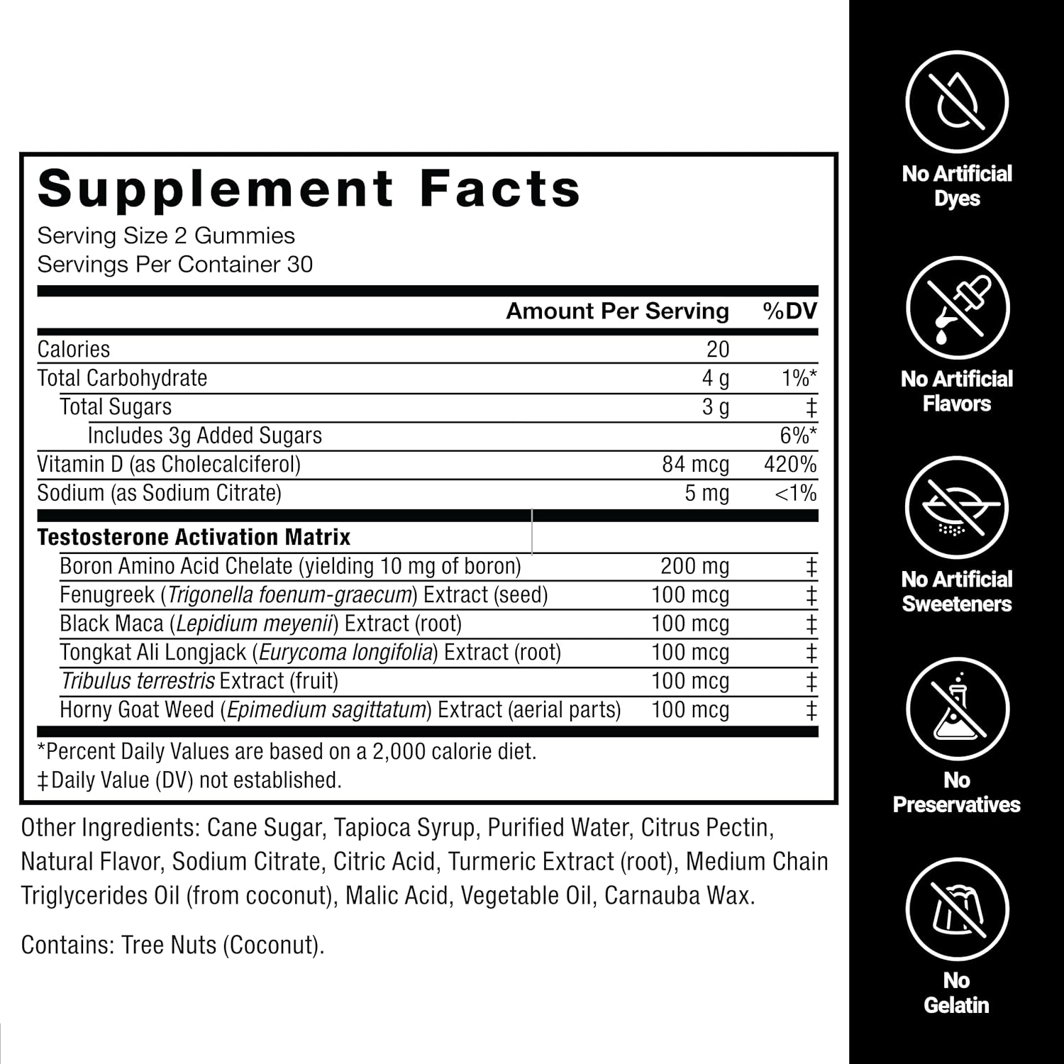 Force Factor Test X180 Gummies Testosterone Booster for Men with Tongkat Ali, Horny Goat Weed, Tribulus Terrestris, Fenugreek, & Black Maca, Testosterone Supplement for Men, Berry Punch, 60 Gummies